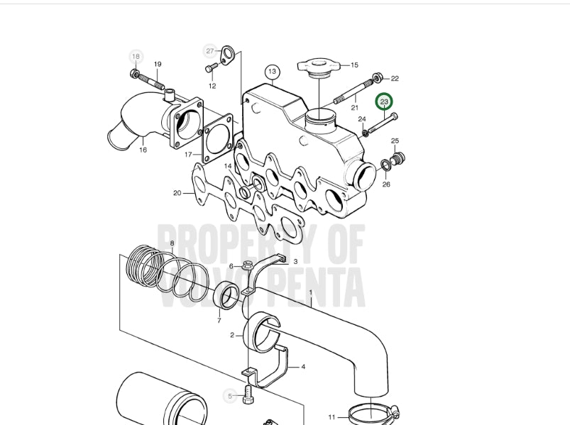 Screw, Volvo 955285, (NOS)