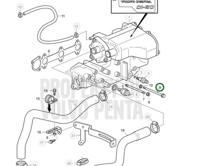 Screw, Volvo 955285, (NOS)