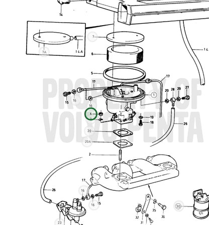 Hexagon Nut, Volvo 947941, Vintage, (NOS)