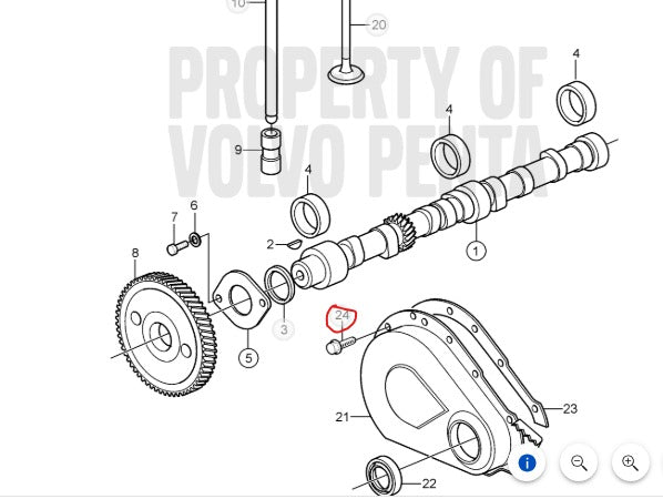 Bolt, Volvo 3852441, (NOS)