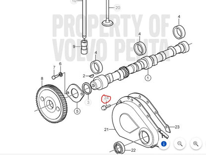 Bolt, Volvo 3852441, (NOS)