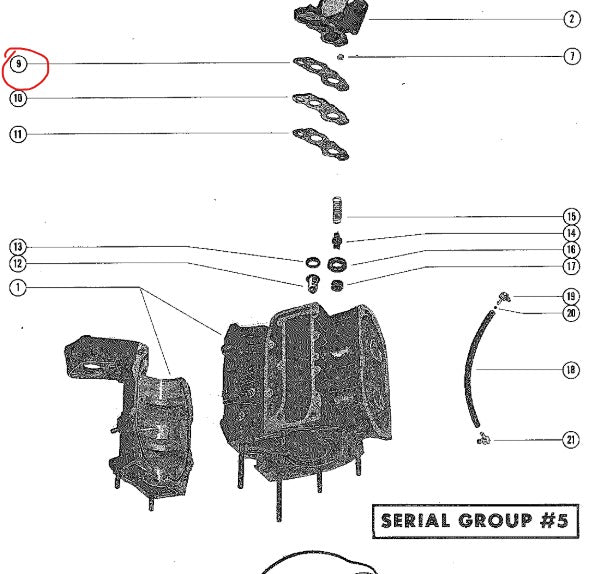 Gasket, Coil Mtg. Brkt. To Block, Sierra 18-0162, (SOLD EACH)
