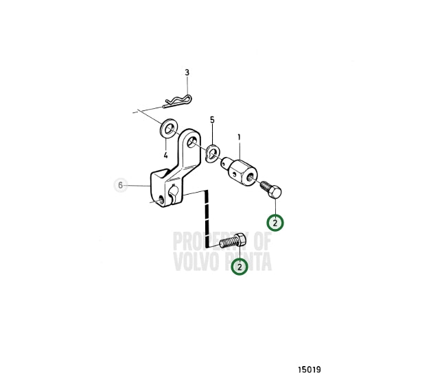 Screw, Volvo 969405, Replaces 955244, (NOS)