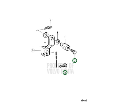 Screw, Volvo 969405, Replaces 955244, (NOS)