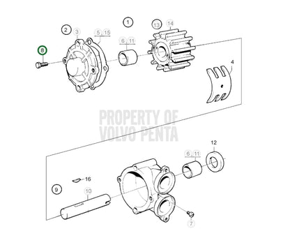Screw, Volvo 969405, Replaces 955244, (NOS)
