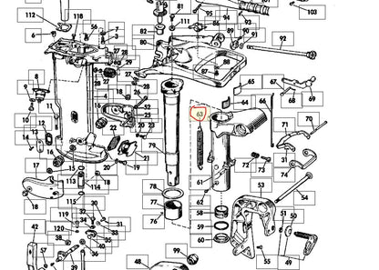 SPRING, Reverse lock, OMC 303979 (NOS)