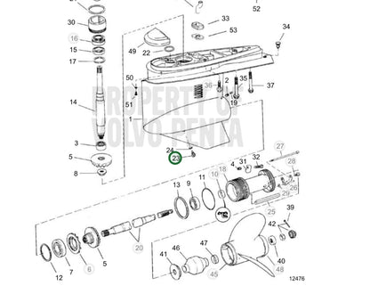 Drain Plug, Volvo 3854539, W/O-ring