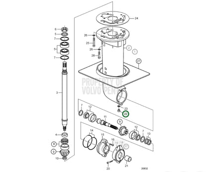 Drain Plug, Volvo 3854539, W/O-ring