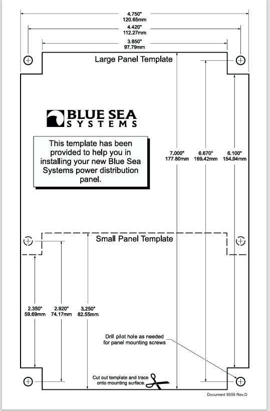 Blue Sea Systems 8032 Traditional Metal Circuit Breaker Panel **CLOSEOUT** - 120V AC Toggle Source Selector