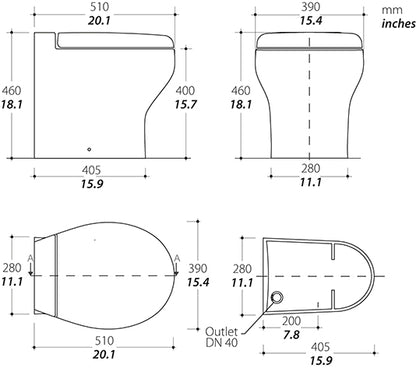 Techma bone seat/lid assembly only. Toilet not included.