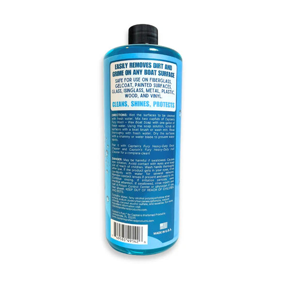 Captain's Fury Wash & Wax Boat Soap (1 Liter)