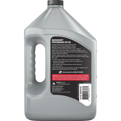 Quicksilver 2-Stroke Performance DFI Synthetic Blend Marine Engine Oil, 1 Gallon