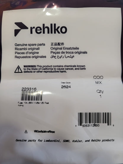 Kohler 223316 Fuse