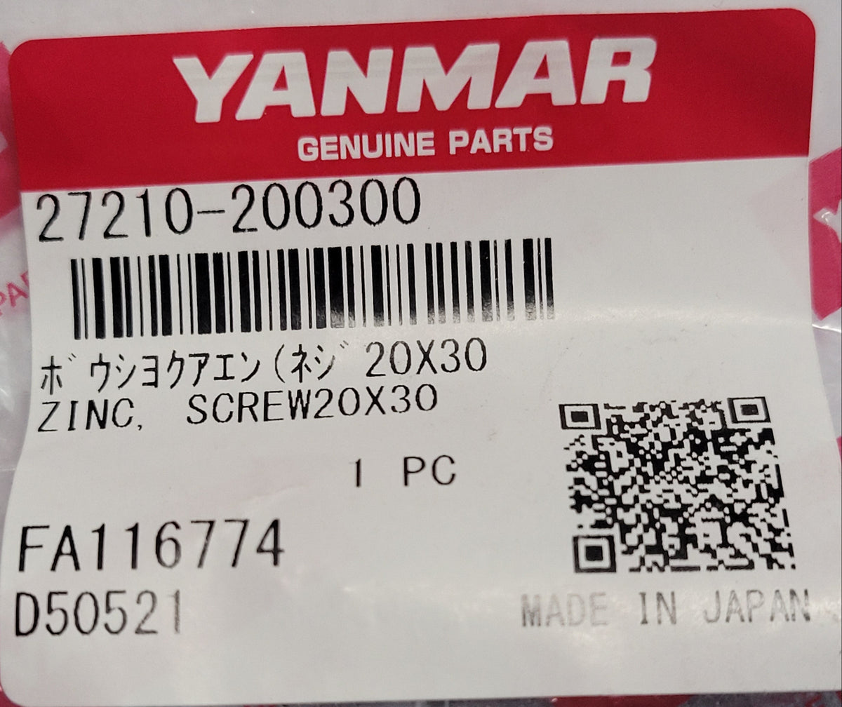 YANMAR 27210-200300, Zinc, 20x30mm