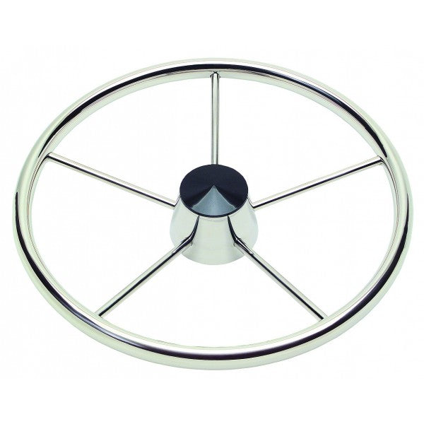 Schmitt Marine 170 13.5" Stainless 5-Spoke Destroyer Wheel