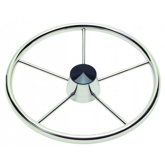 Schmitt Marine 170 13.5" Stainless 5-Spoke Destroyer Wheel