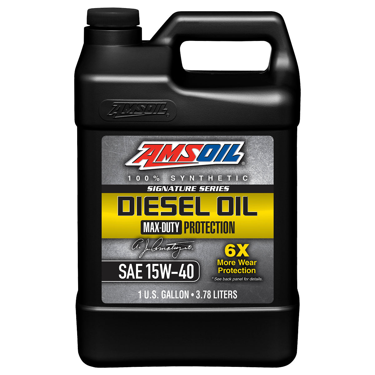AMSOIL Signature Series 15W-40 100% Synthetic Max-Duty Diesel Oil Gallon Jug