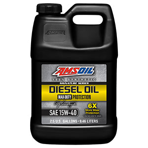 AMSOIL Signature Series 15W-40 100% Synthetic Max-Duty Diesel Oil 2.5Gl