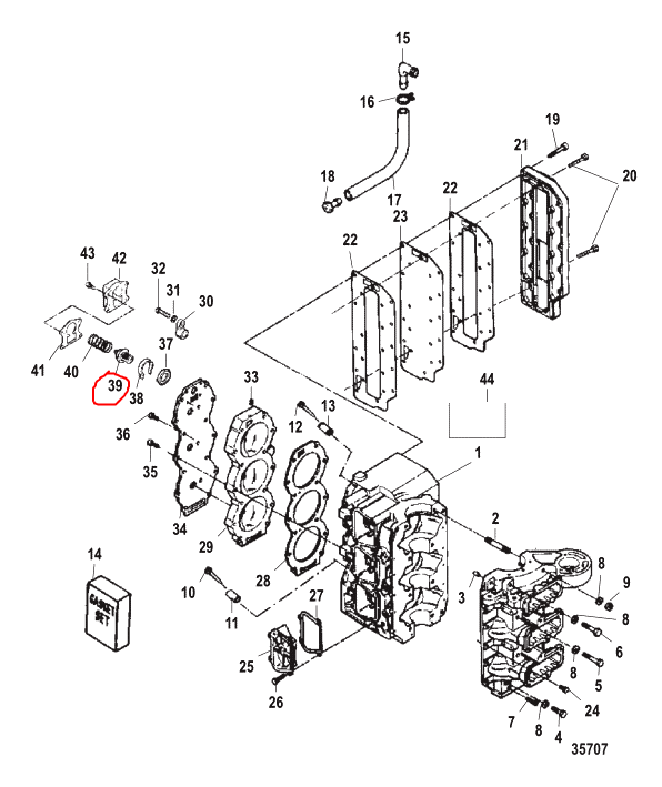 Thermostat-130', Quicksilver F664068