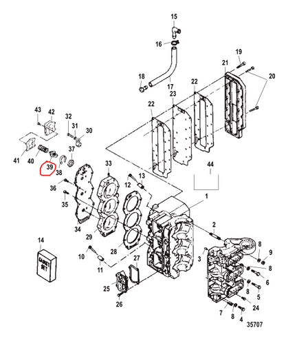 Thermostat-130', Quicksilver F664068