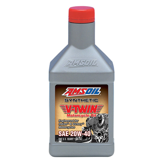 AMSOIL 20W-40 100% Synthetic V-Twin Motorcycle OilQuart