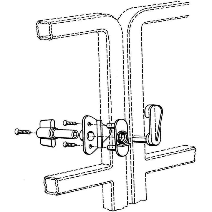 T-H Marine GL-2-DP Pontoon Gate Latch, Grey