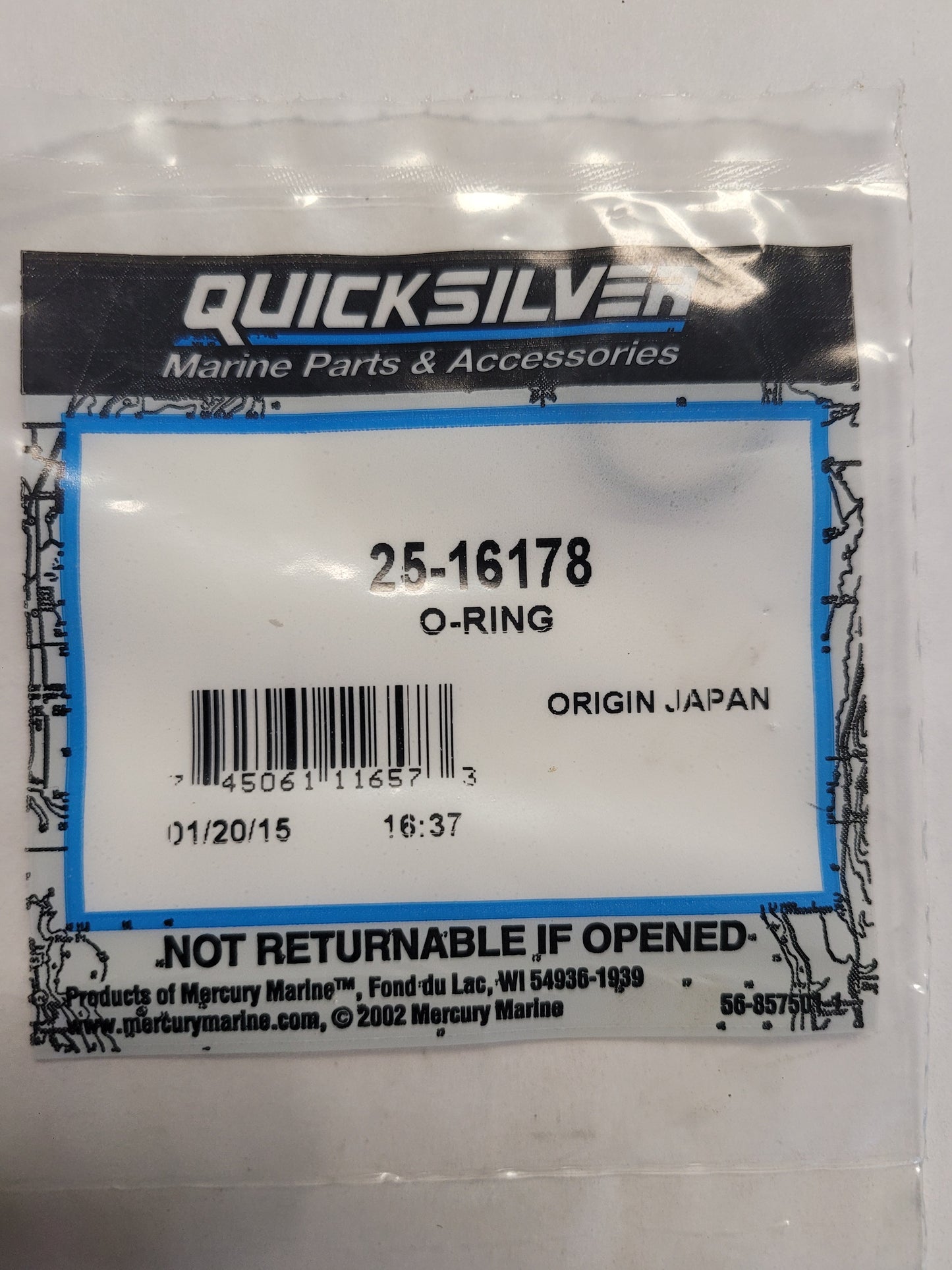 O-ring, Quicksilver 16178