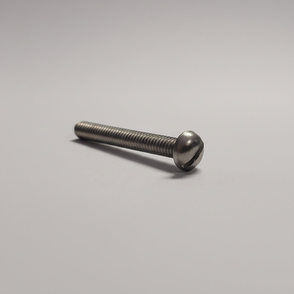 1/4"-20x2"Machine Screws, Slotted, SS, 4-23696