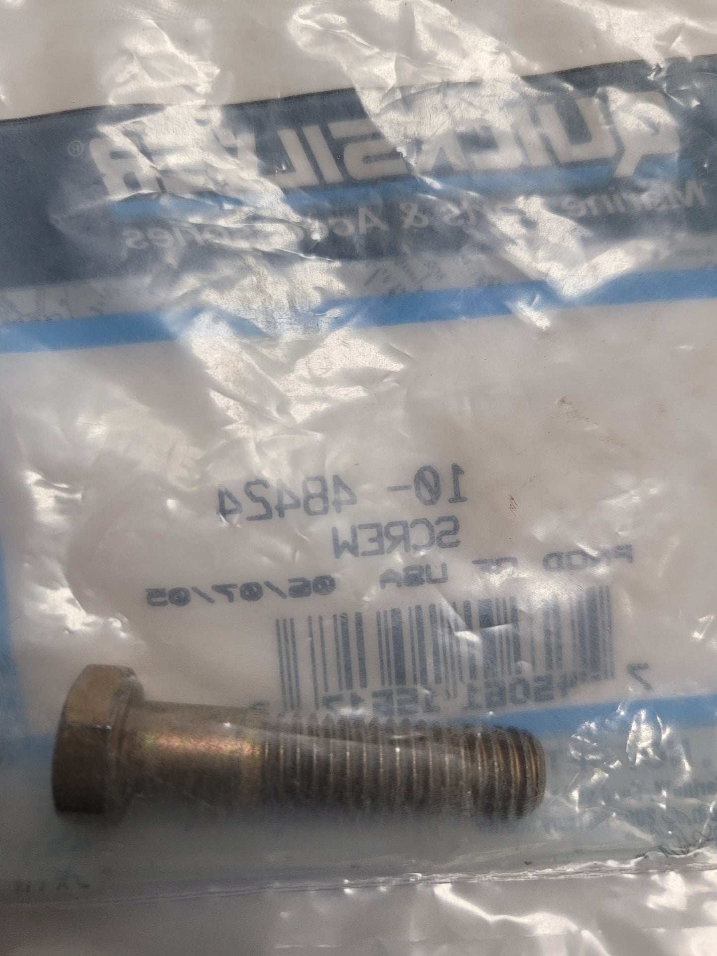 Screw, Oil Cooler Brkt, Quicksilver 48424