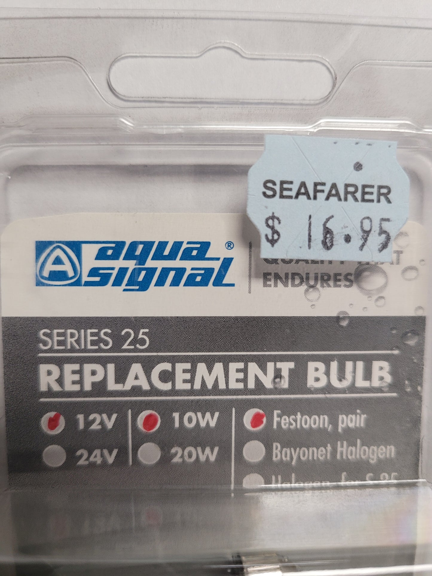 10w, 12vdc, bulb, series 25 Aqua Signal, pair