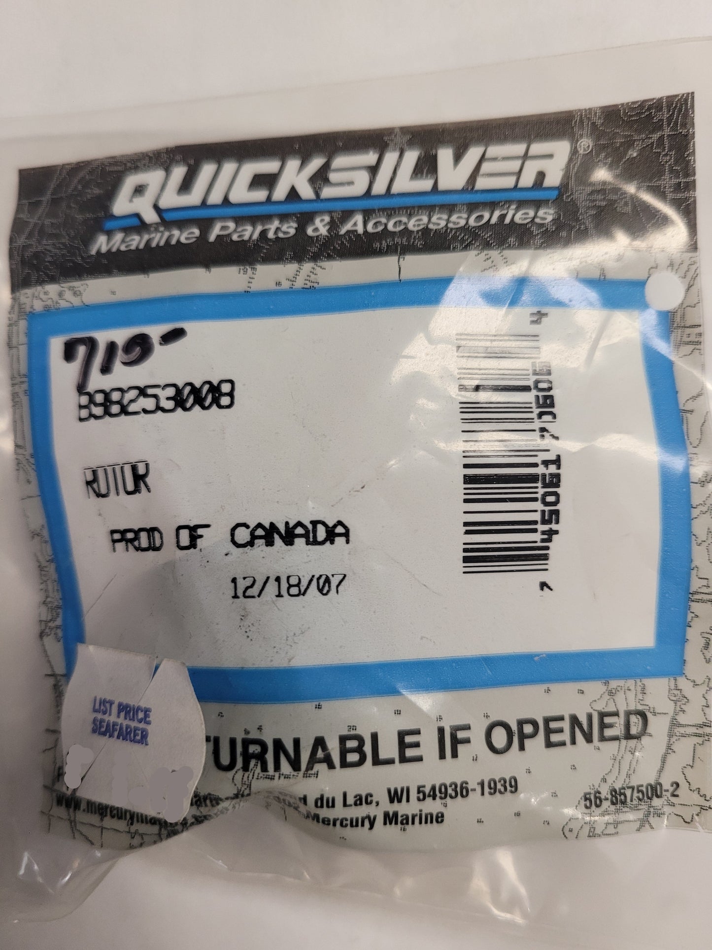 Rotor, Ignition, Delco, Quicksilver 898253008