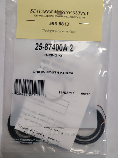 Trim Cylinder O-Ring Kit, Quicksilver 87400A2
