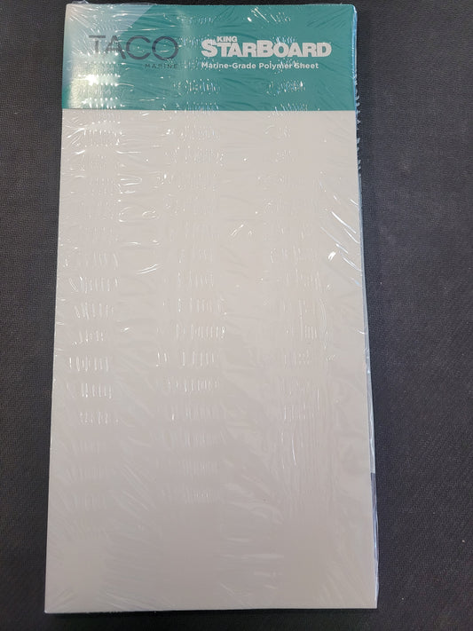 TACO 1/4" x 12" x 6" White Starboard