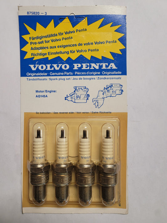 Spark plugs 4pk, Vintage, (NOS) Volvo 875820