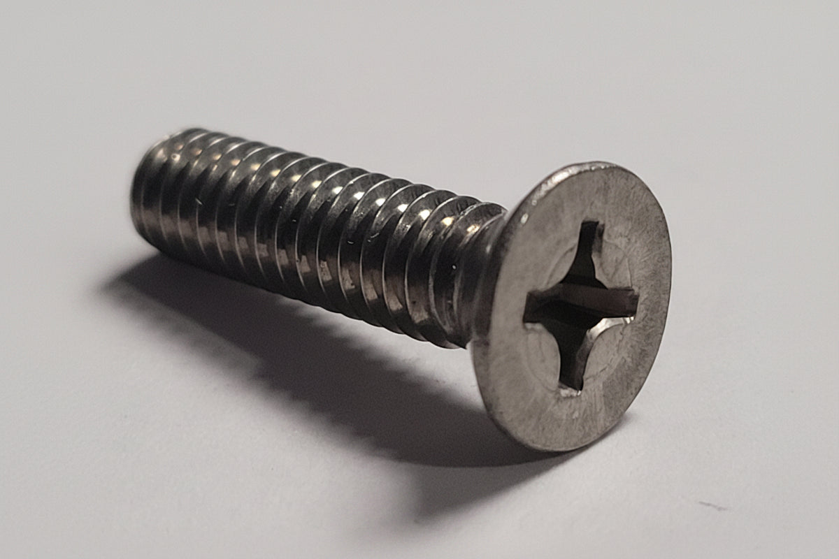Machine Screw, Flat Head, SS, 1/4"-20x1", 4-2320