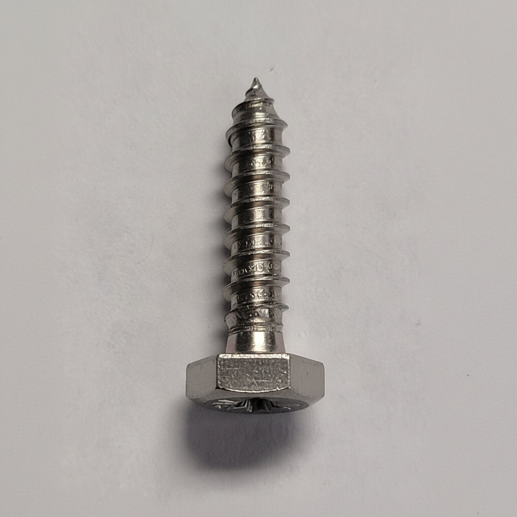 Lag Screw, SS, 1/4"x1", 4-1180