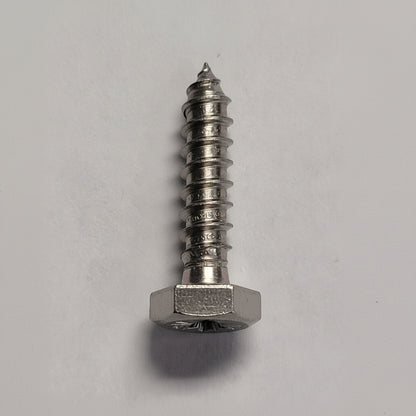 Lag Screw, SS, 1/4"x1", 4-1180