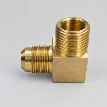 1/2" Flare x 1/2"mip x 90deg, Brass, 10-300