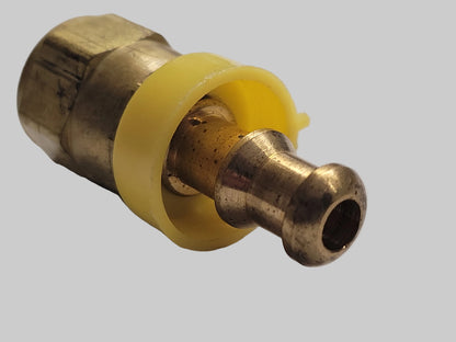 1/4" Hose Barb x 1/4" Female Flare, Push Lok, Swivel, Brass, 30-250