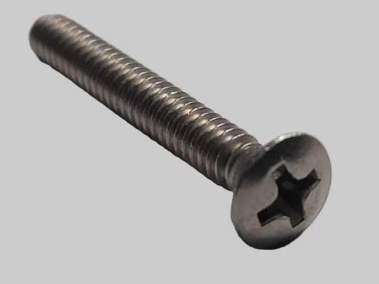 Machine Screw, 10-24 x 1", Oval Head, SS, 00359