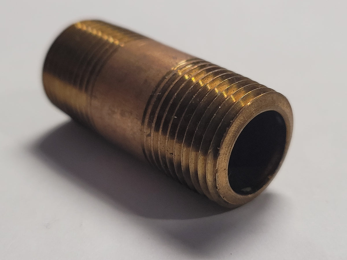 3/8"mip X 1 1/2" Red Brass Pipe Nipple, 40041