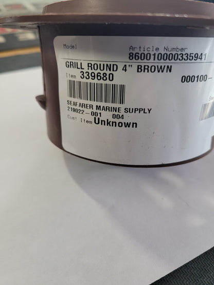 Grill Round 4" Brown Marine Air 339680