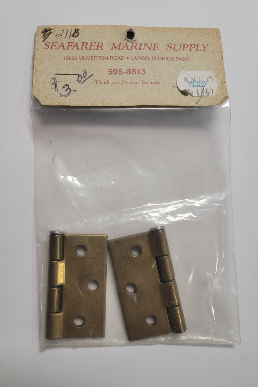 Brass Butt Hinge, 211B **CLEARANCE**
