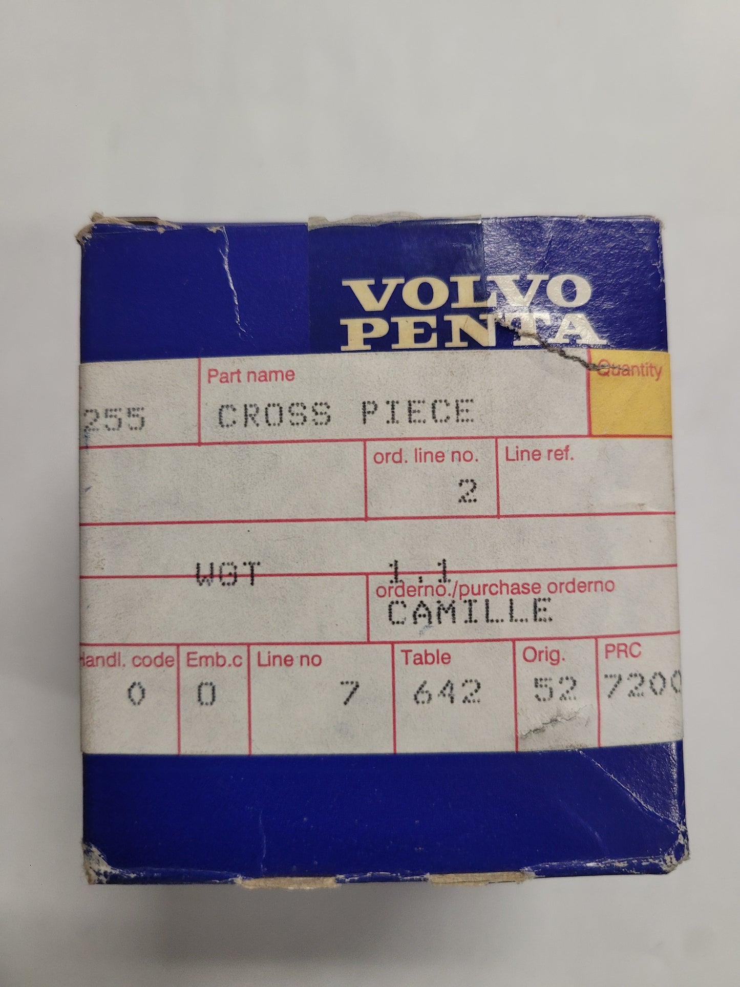 Cross Piece/U-Joint, (NOS) Volvo 853255