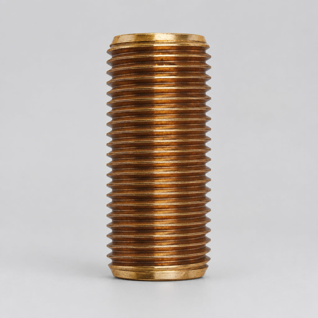 3/8"mip X Close Red Brass Pipe Nipple, 40040