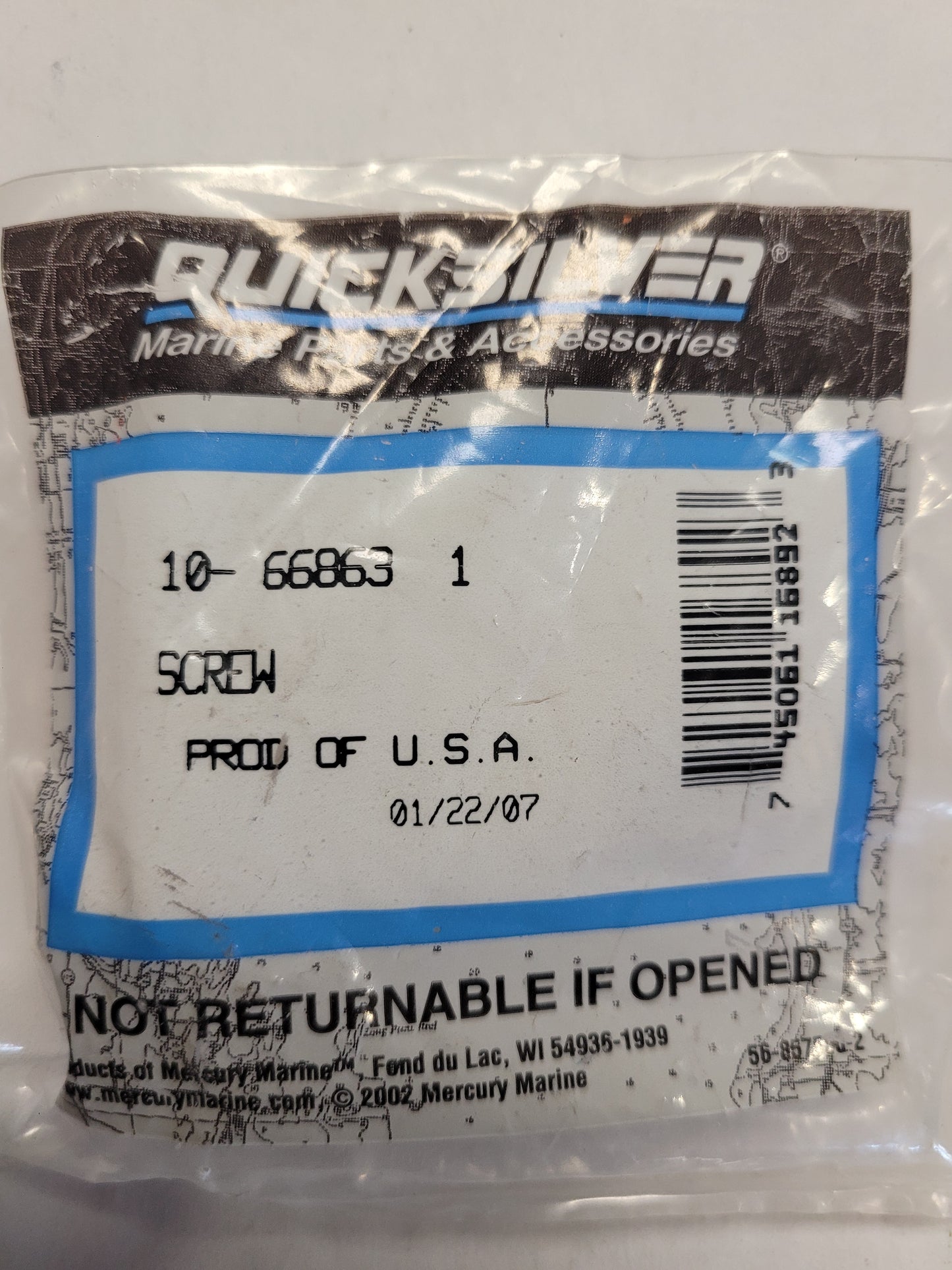 SCREW, .375-16 X 2.50, Quicksilver 668631