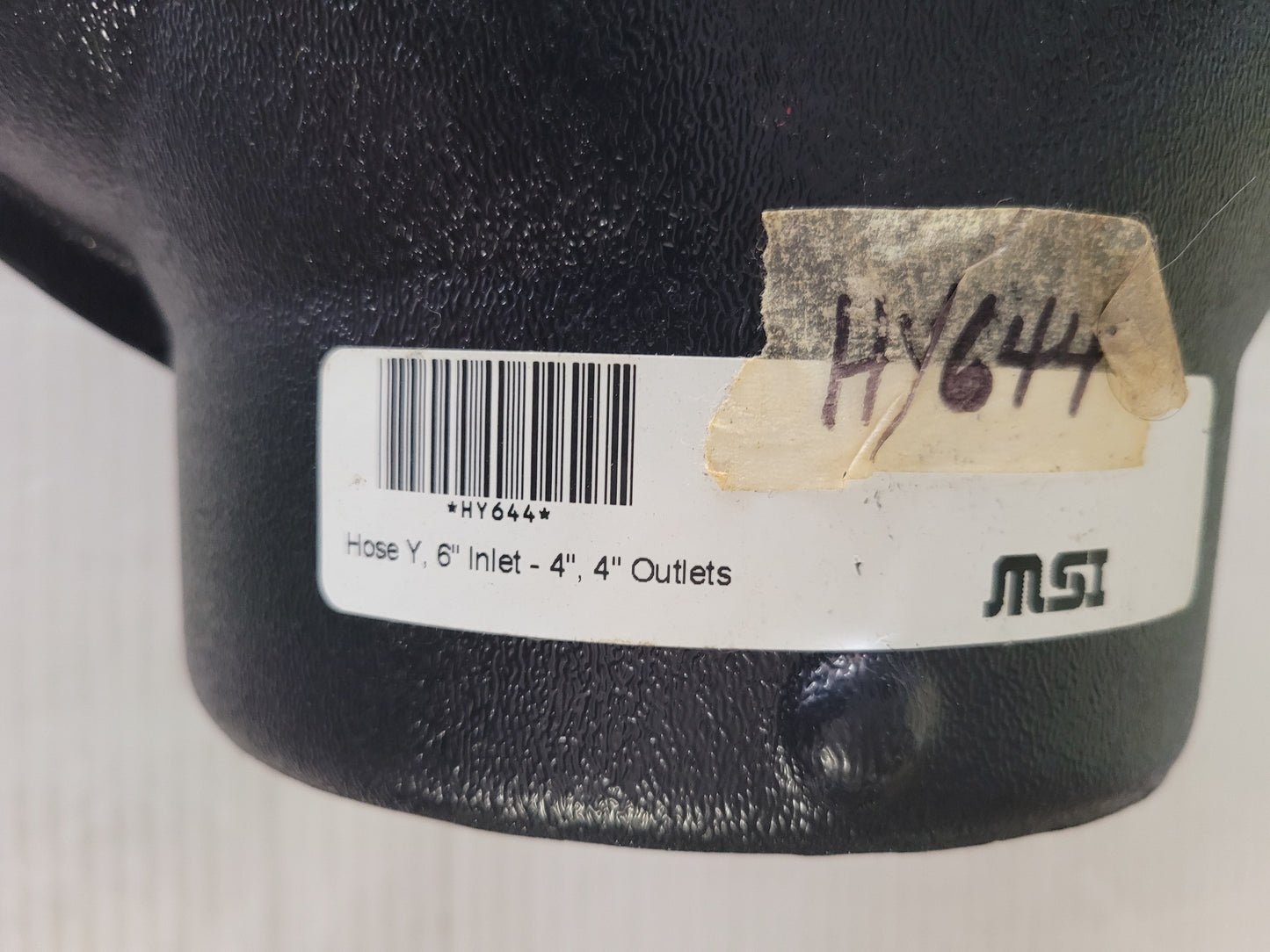 Hose Y 6"inlet, 4",4" outlets MSI HY644
