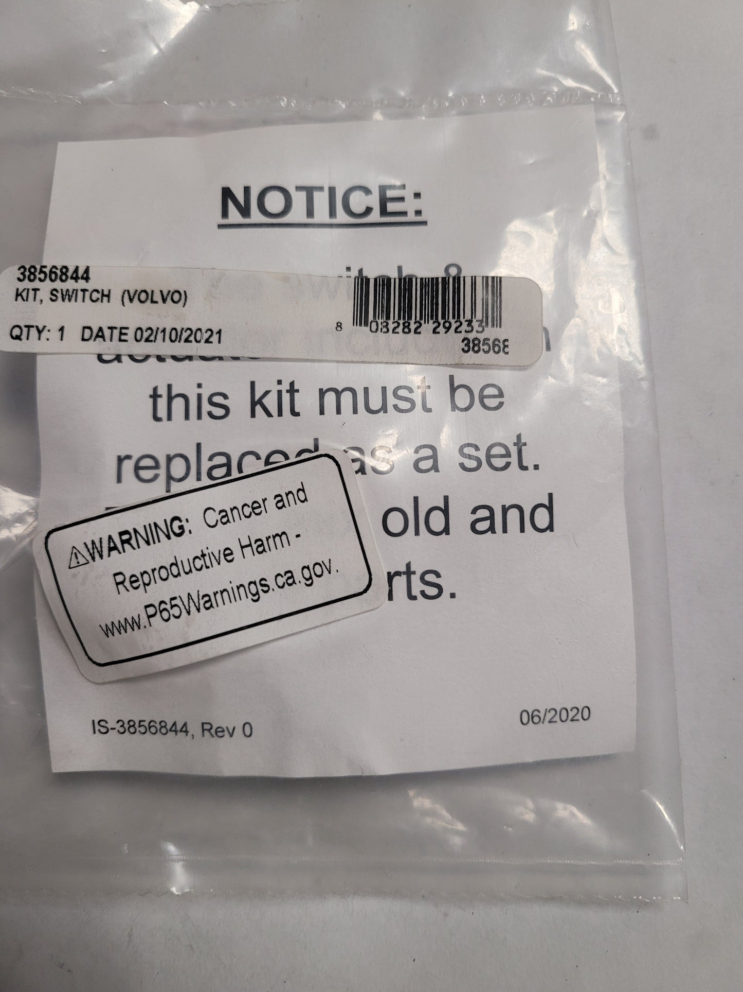 Switch, Trim & Tilt, Volvo (NOS) 3856844