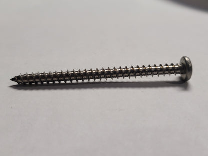 10x2-1/2" SS Pan Head Screws, 4-0195