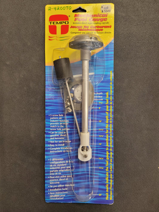 Mech Fuel Gauge 16 1/4", Tempo 420070